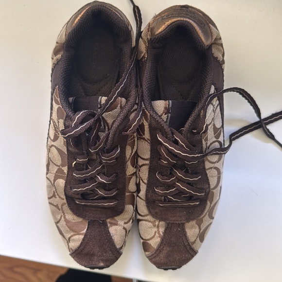Coach logo brown shoes snickers 7 - Picture 6 of 10